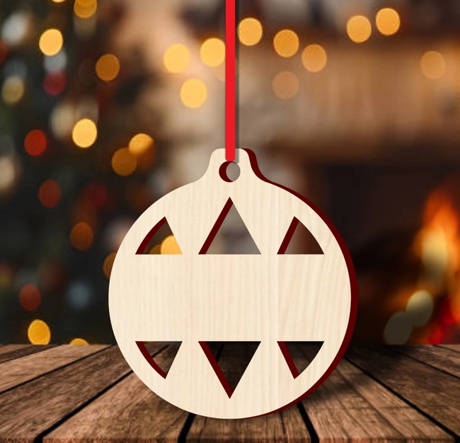 Custom christmas ornament S0000897 file cdr and dxf pdf free vector download for Laser cut