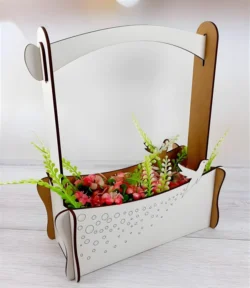 Decorative Flower Basket For Easter S0001289 File Cdr And Dxf Pdf Free 