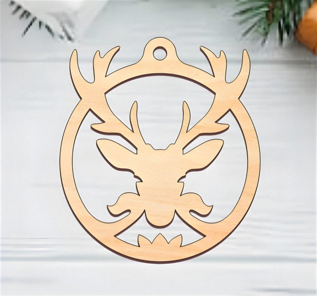 Deer head bauble ornament S0000558 file cdr and dxf pdf free vector download for Laser cut