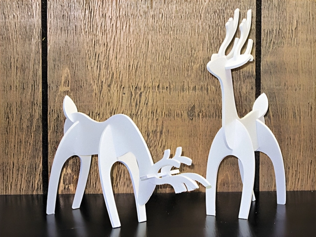 Deer table decoration christmas S0000447 file cdr and dxf pdf free vector download for Laser cut