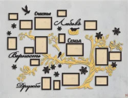 Different Sizes Family Tree Photo Frames S0000454 file cdr and dxf pdf free vector download for Laser cut