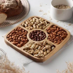 Dry Fruit Tray with Sections Circle and Square Collection S0000462 file cdr and dxf pdf free vector download for Laser cut