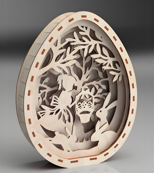 Easter Wooden Egg Lamp S0000474 file cdr and dxf pdf free vector download for Laser cut