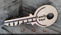 Ey shaped key holder for wall S0000420 file cdr and dxf pdf free vector download for Laser cut