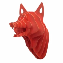 Fox head 3d wooden puzzle for wall decoration S0000820 file cdr and dxf pdf free vector download for Laser cut