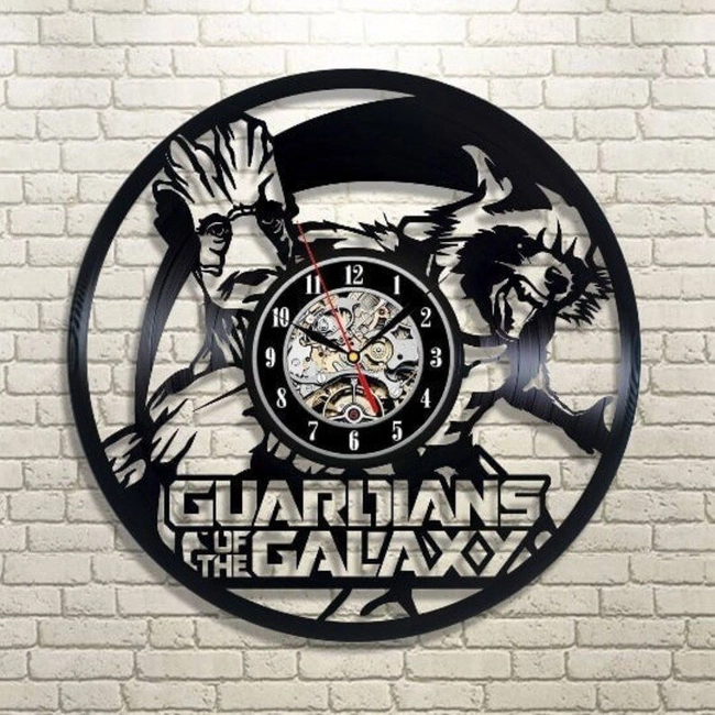 Guardians of the galaxy vinyl clock S0000946 file cdr and dxf pdf free vector download for Laser cut