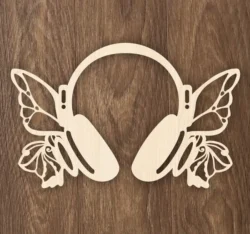 Headphone E0023420 file cdr and dxf pdf free vector download for Laser cut