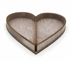 Heart Shaped Divided Serving Tray S0000514 file cdr and dxf pdf free vector download for Laser cut