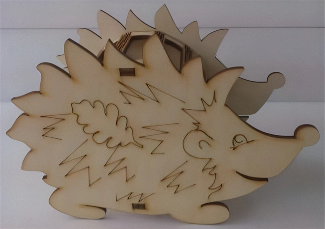 Hedgehog pencil holder living hinge S0000518 file cdr and dxf pdf free vector download for Laser cut