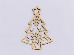 Holiday snowflake christmas tree ornament S0001025 file cdr and dxf pdf free vector download for Laser cutLaser cut