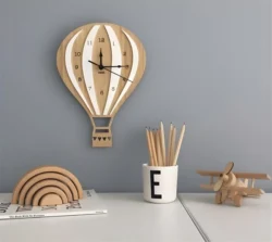 Hot Air Balloon Wooden Wall Clock S0000525 file cdr and dxf pdf free vector download for Laser cut