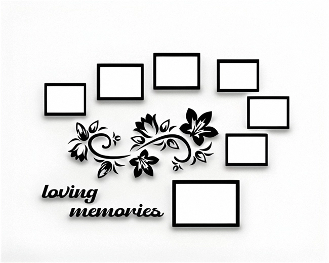 In Loving Memory Wall Collage Photo Frame S0000480 file cdr and dxf pdf free vector download for Laser cut