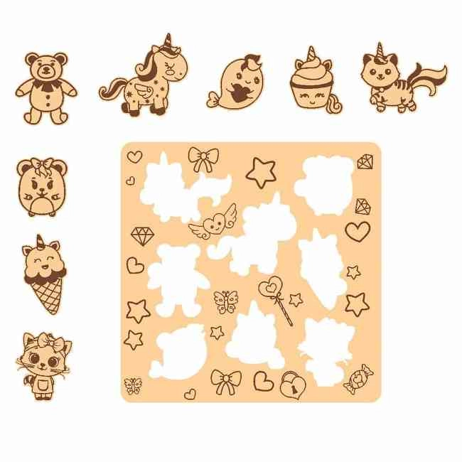 Kids puzzle S0000829 file cdr and dxf pdf free vector download for Laser cut