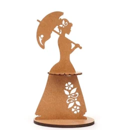 Lady napkin holder S0000063 file cdr and dxf pdf free vector download for Laser cut