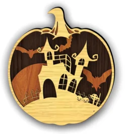 Layered pumkin E0023441 file cdr and dxf pdf free vector download for Laser cut