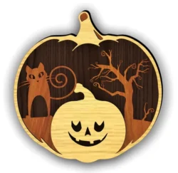 Layered pumkin E0023442 file cdr and dxf pdf free vector download for Laser cut