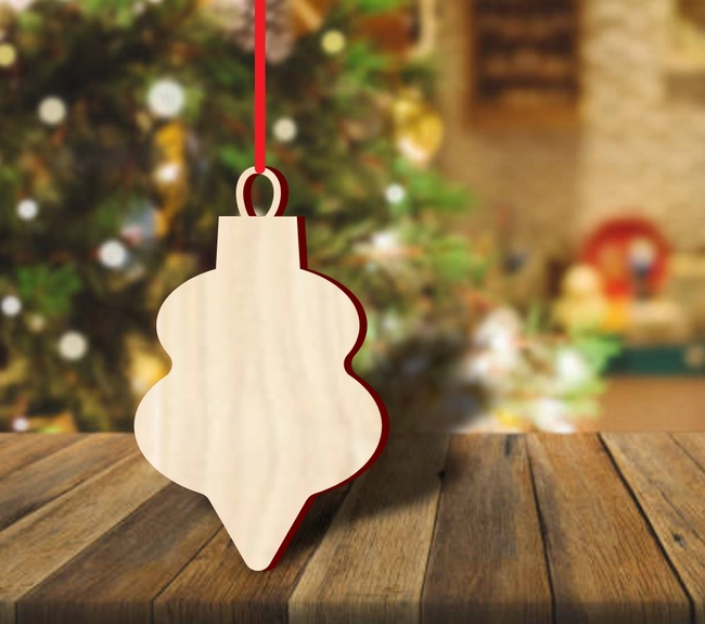 Light bulb christmas ornament S0001044 file cdr and dxf pdf free vector download for Laser cutLaser cut