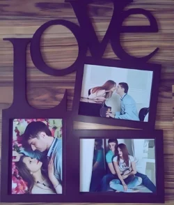 Love Couple Photo Collage Frame S0000576 file cdr and dxf pdf free vector download for Laser cut