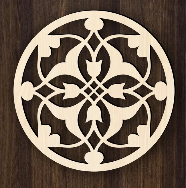 Mandala E0023387 file cdr and dxf pdf free vector download for Laser cut