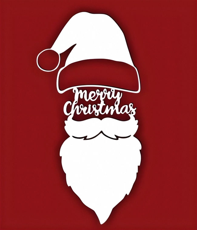 Merry christmas santa claus face S0000611 file cdr and dxf pdf free vector download for Laser cut