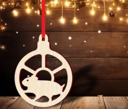 Mouse christmas bauble S0001006 file cdr and dxf pdf free vector download for Laser cutLaser cut