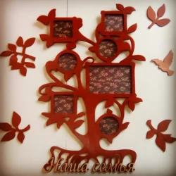 Multi Shape Family Tree Photo Collage Frame S0000628 file cdr and dxf pdf free vector download for Laser cut