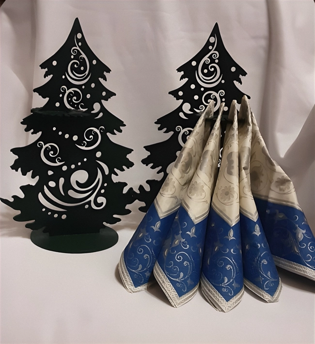 Napkin holder christmas tree S0000635 file cdr and dxf pdf free vector download for Laser cut