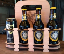 Pack Wood Beer Caddy S0000300 file cdr and dxf pdf free vector download for Laser cut