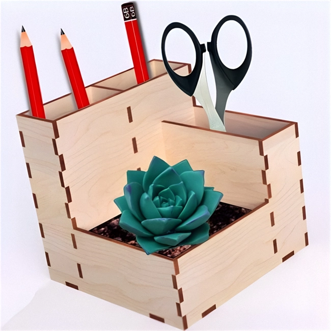 Pencil organizer pen holder office desk organizer S0000691 file cdr and dxf pdf free vector download for Laser cut