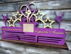 Personalized Gymnastics Medal Award Holder S0000696 file cdr and dxf pdf free vector download for Laser cut