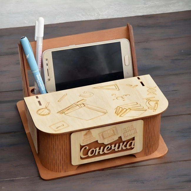 Personalized Office Desk Accessories Organizer S0000697 file cdr and dxf pdf free vector download for Laser cut