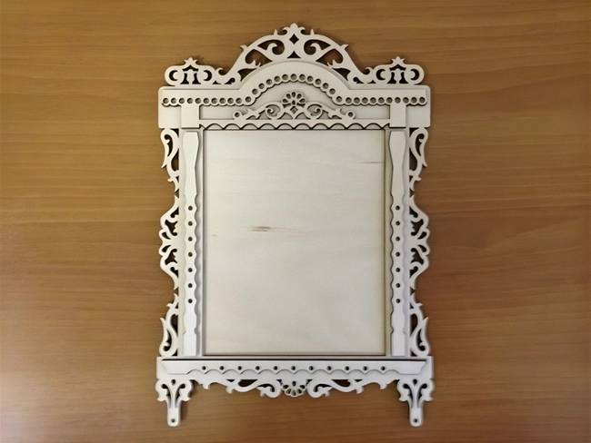 Picture frame with platband S0000701 file cdr and dxf pdf free vector download for Laser cut