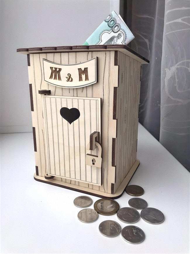 Piggy Bank Country Toilet S0000649 file cdr and dxf pdf free vector download for Laser cut