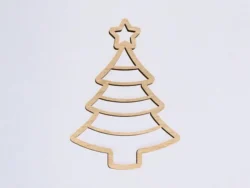 Pine tree christmas star ornament S0001098 file cdr and dxf pdf free vector download for Laser cut