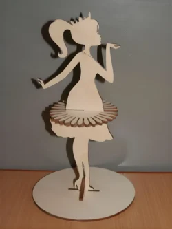 Plywood princess napkin holder doll tissue paper stand S0000163 file cdr and dxf pdf free vector download for Laser cut