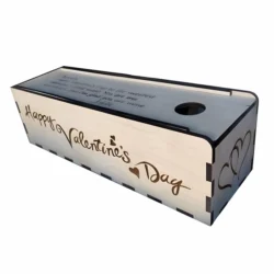 Plywood wine box with sliding door S0000168 file cdr and dxf pdf free vector download for Laser cut