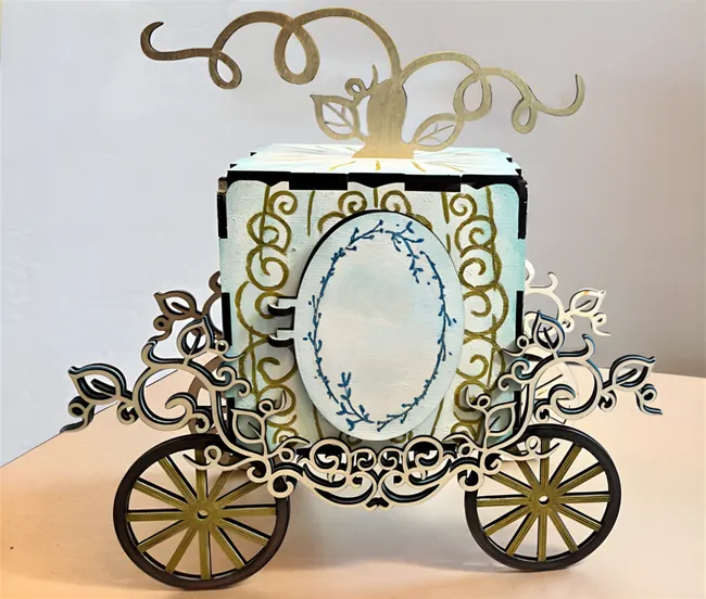 Pumpkin Carriage E0023405 file cdr and dxf pdf free vector download for Laser cut