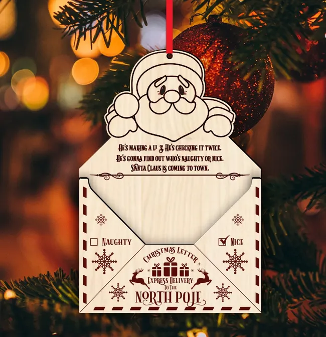 Santa Letter E0023398 file cdr and dxf pdf free vector download for Laser cut