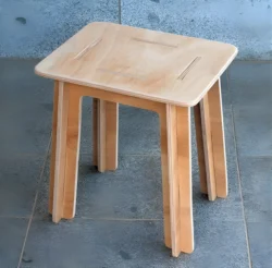 Simple Knock Down Stool From Plywood S0000154 file cdr and dxf pdf free vector download for Laser cut