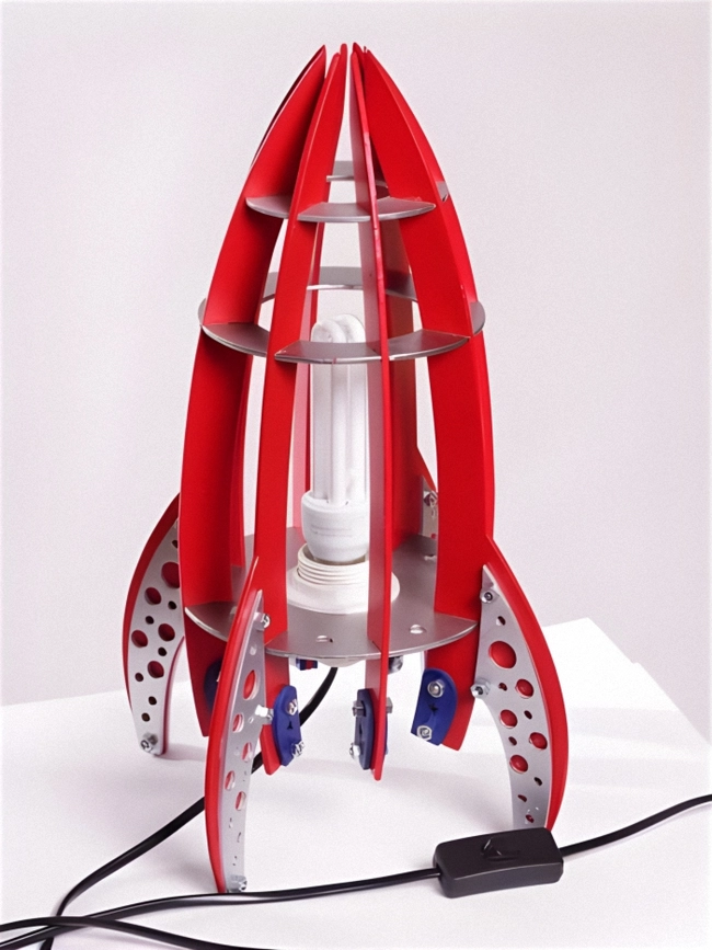 Space Rocket Night Light Lamp S0000210 file cdr and dxf pdf free vector download for Laser cut