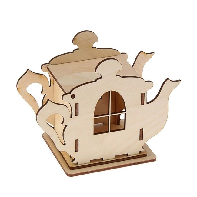 Teapot tea bag dispenser S0001167 file cdr and dxf pdf free vector download for Laser cut