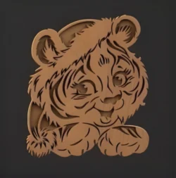 Tiger S0000306 file cdr and dxf pdf free vector download for Laser cut