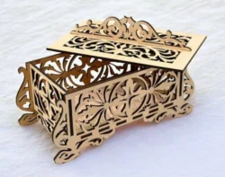 Vintage casket jewelry box S0001176 file cdr and dxf pdf free vector download for Laser cut