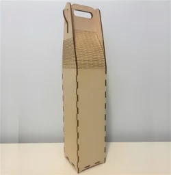 Wine bottle carrier with living hinge S0000194 file cdr and dxf pdf free vector download for Laser cut