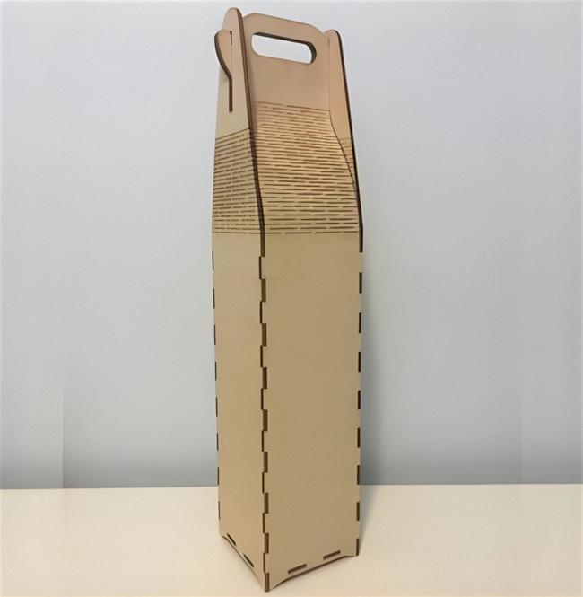 Wine bottle carrier with living hinge S0000194 file cdr and dxf pdf free vector download for Laser cut