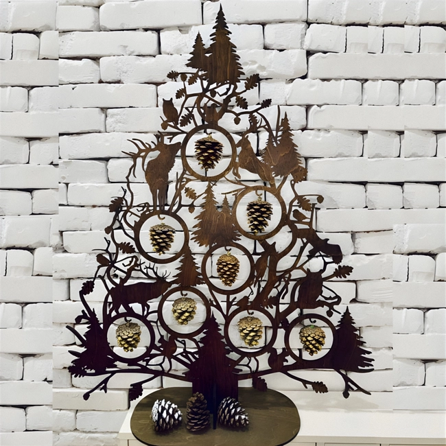 Winter home decor christmas tree S0000196 file cdr and dxf pdf free vector download for Laser cut