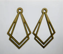 Wood dangle earrings jewelry S0000260 file cdr and dxf pdf free vector download for Laser cut