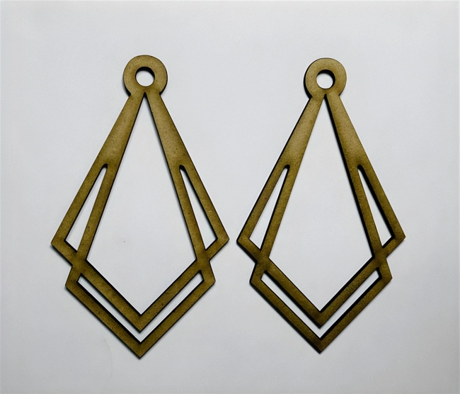 Wood dangle earrings jewelry S0000260 file cdr and dxf pdf free vector download for Laser cut