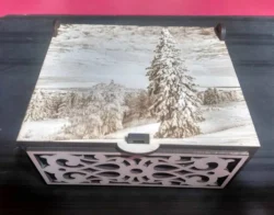 Wood engraved winter jewelry box la S0000782 file cdr and dxf pdf free vector download for Laser cut