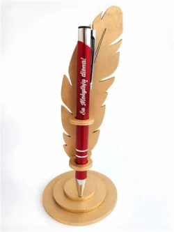 Wood feather pen holder stand S0000783 file cdr and dxf pdf free vector download for Laser cut